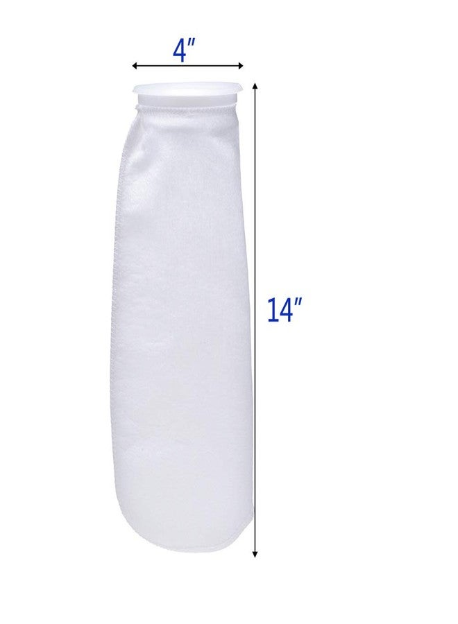 ALEGI Aquarium Filter Socks 4 inch by 14 Inch Long, 200 Micron - 4 Inch Ring Aquarium Felt Filter Bags 6Pack - Image 2